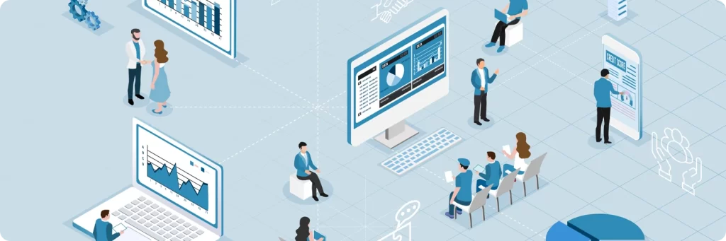 Ilustração de um sistema de gestão