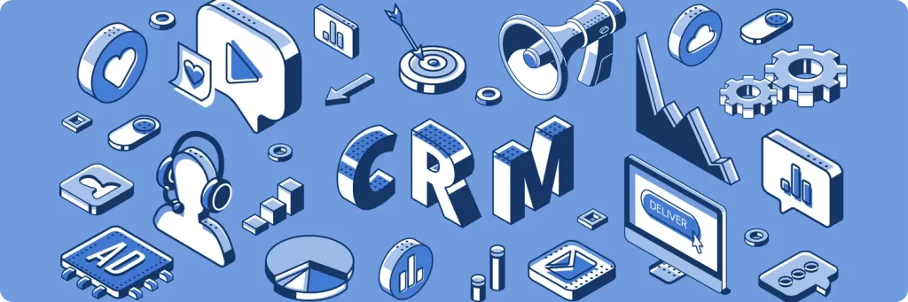 Ilustração gráfica de funcções CRM