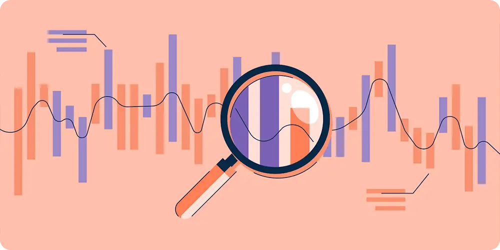 Gestão de Compras: Ilustração de analise de mercado