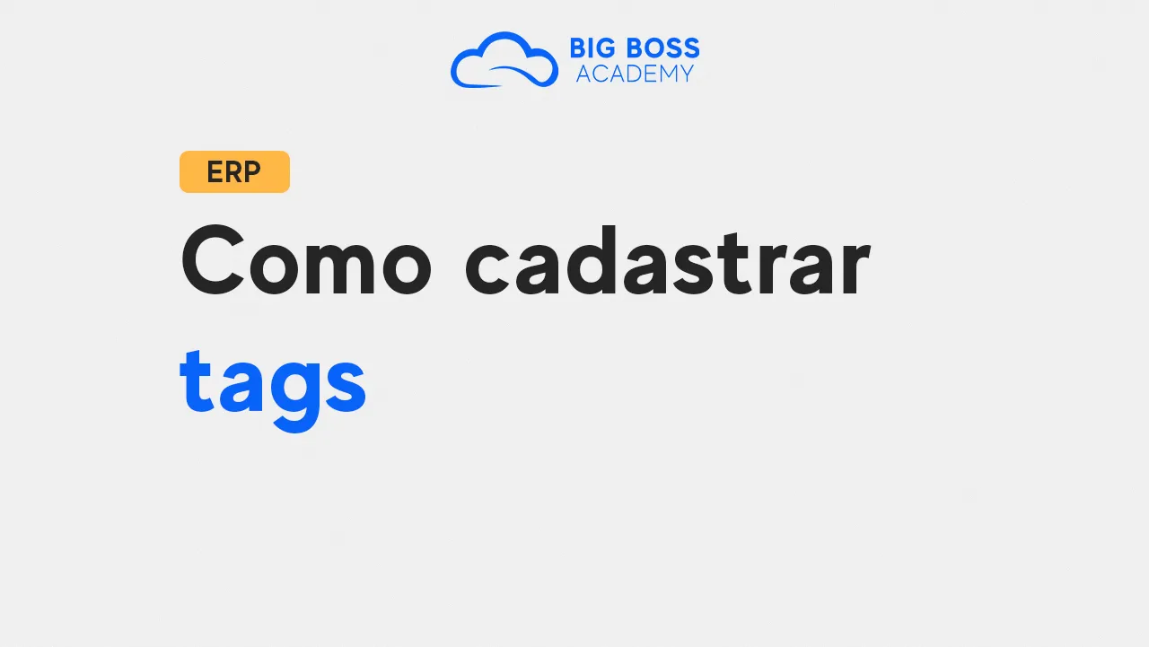 Como Cadastrar Tags – Big Boss ERP