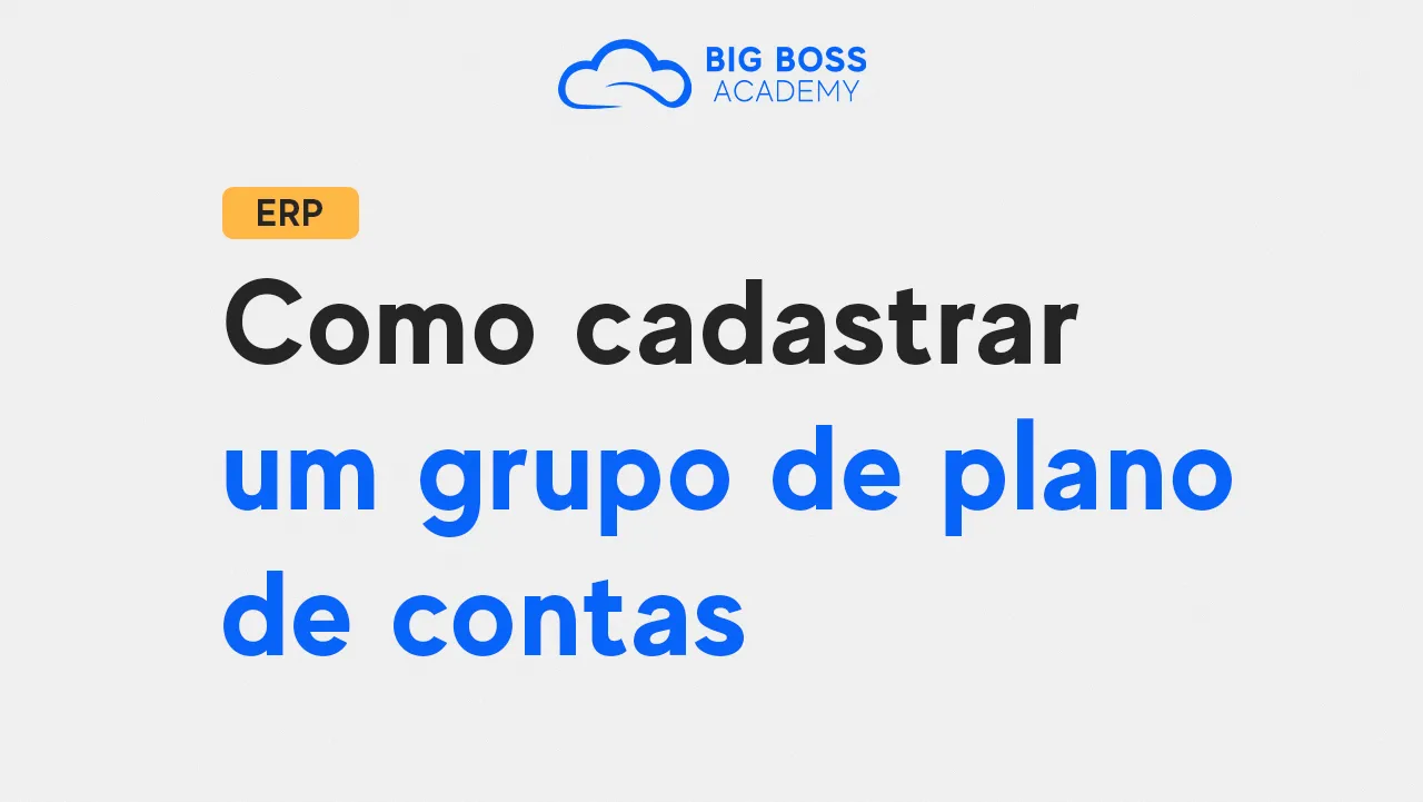 Como Cadastrar um GRUPO de Plano de Contas