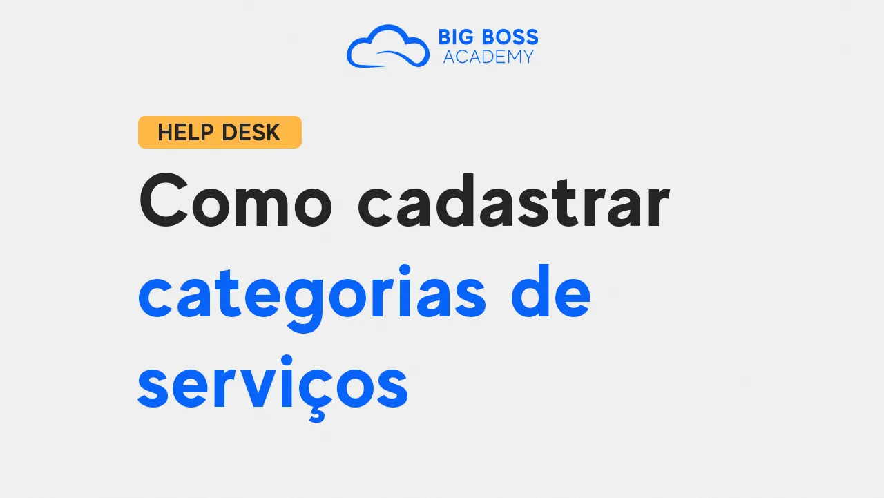 Como Cadastrar Categorias de Serviços