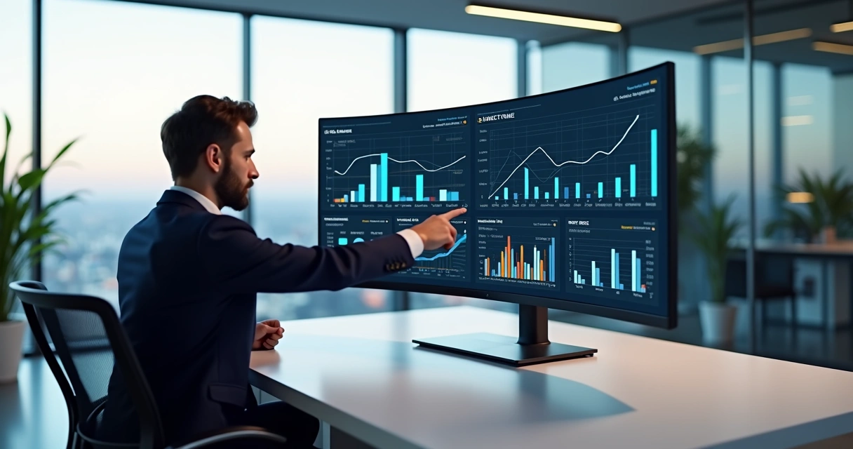 Dashboard com integração entre ERP e CRM em empresa B2B