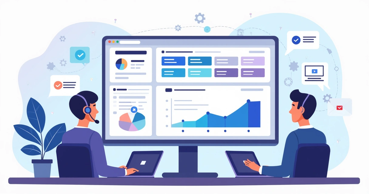 Equipe de SDR usando painel de IA para acelerar prospecção B2B