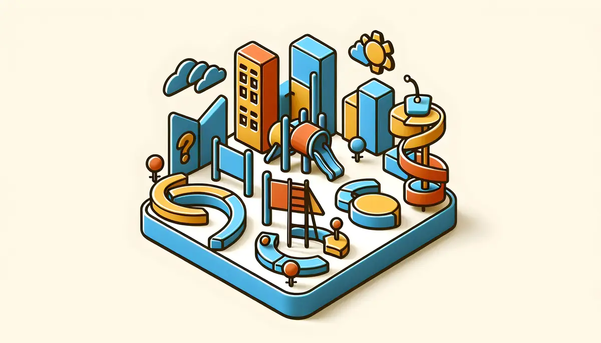 3d Flat icon as Playground symbol with copy space for project planning concept as An artistic render