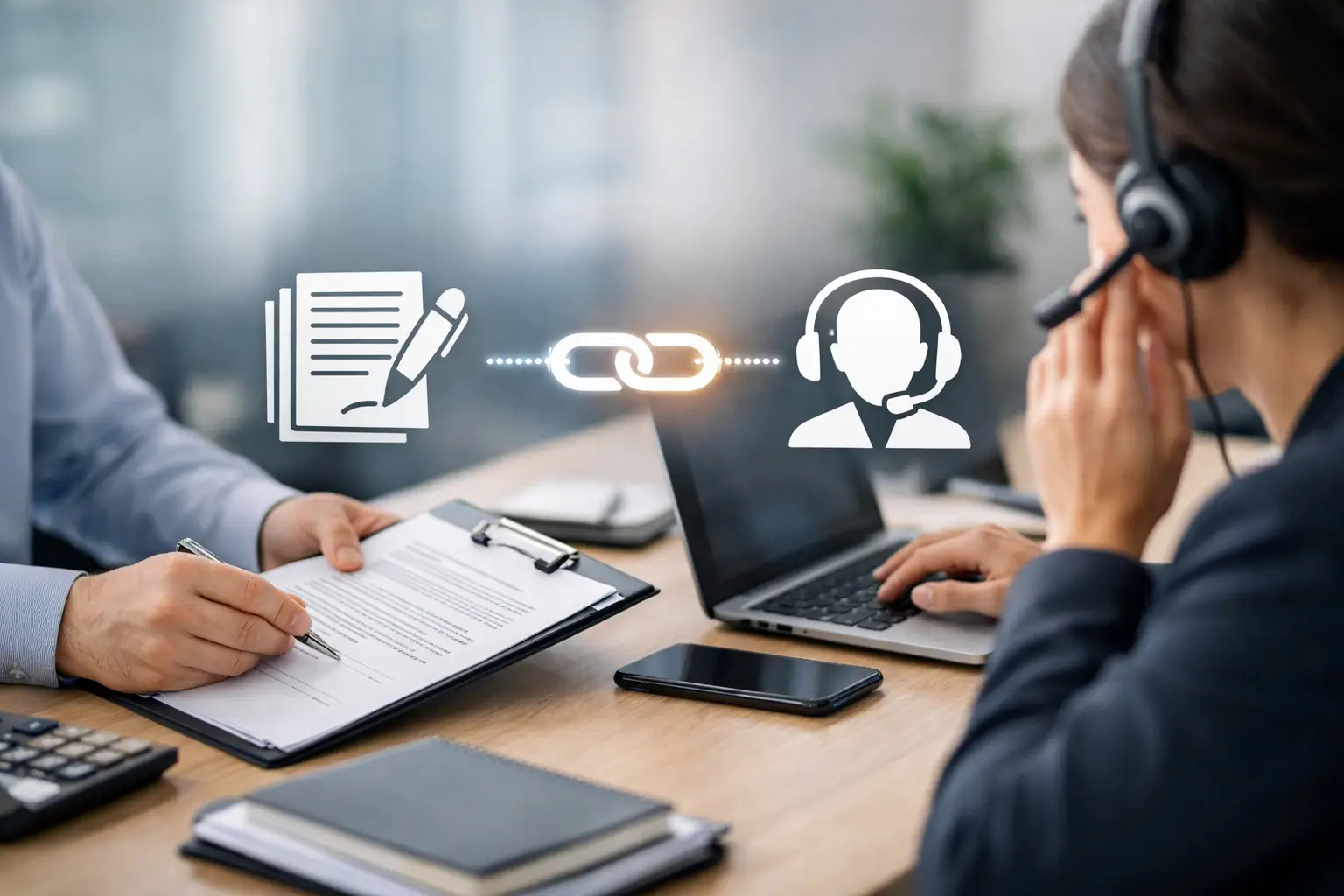 Como conectar contratos e atendimento com controle